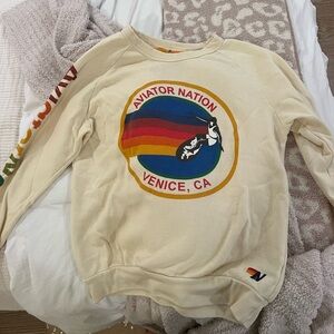 Aviator nation cream crewneck